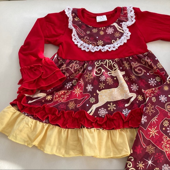 Christmas 🎄 🦌 Deer Cute Embroidered pants set - Picture 5 of 8